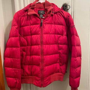 Vintage Polo Jeans Co. Ralph Lauren Red Down Puffer Coat Polo Sport Ladies Size